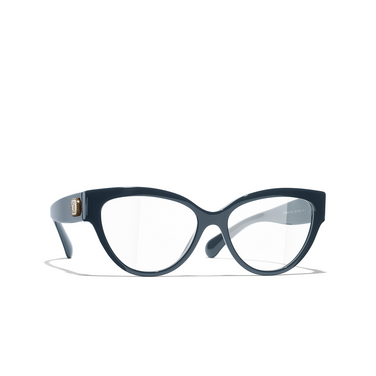 Gafas para graduar ojo de gato CHANEL 1725 blue - Vista tres cuartos