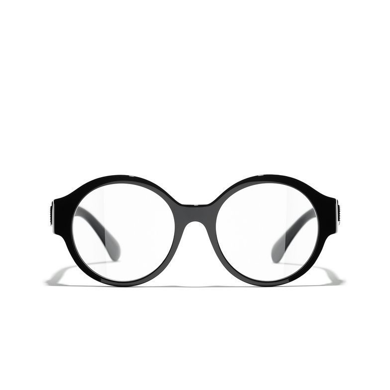 CHANEL round Eyeglasses 1404 black