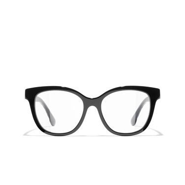 CHANEL butterfly Eyeglasses c760 black & white - front view