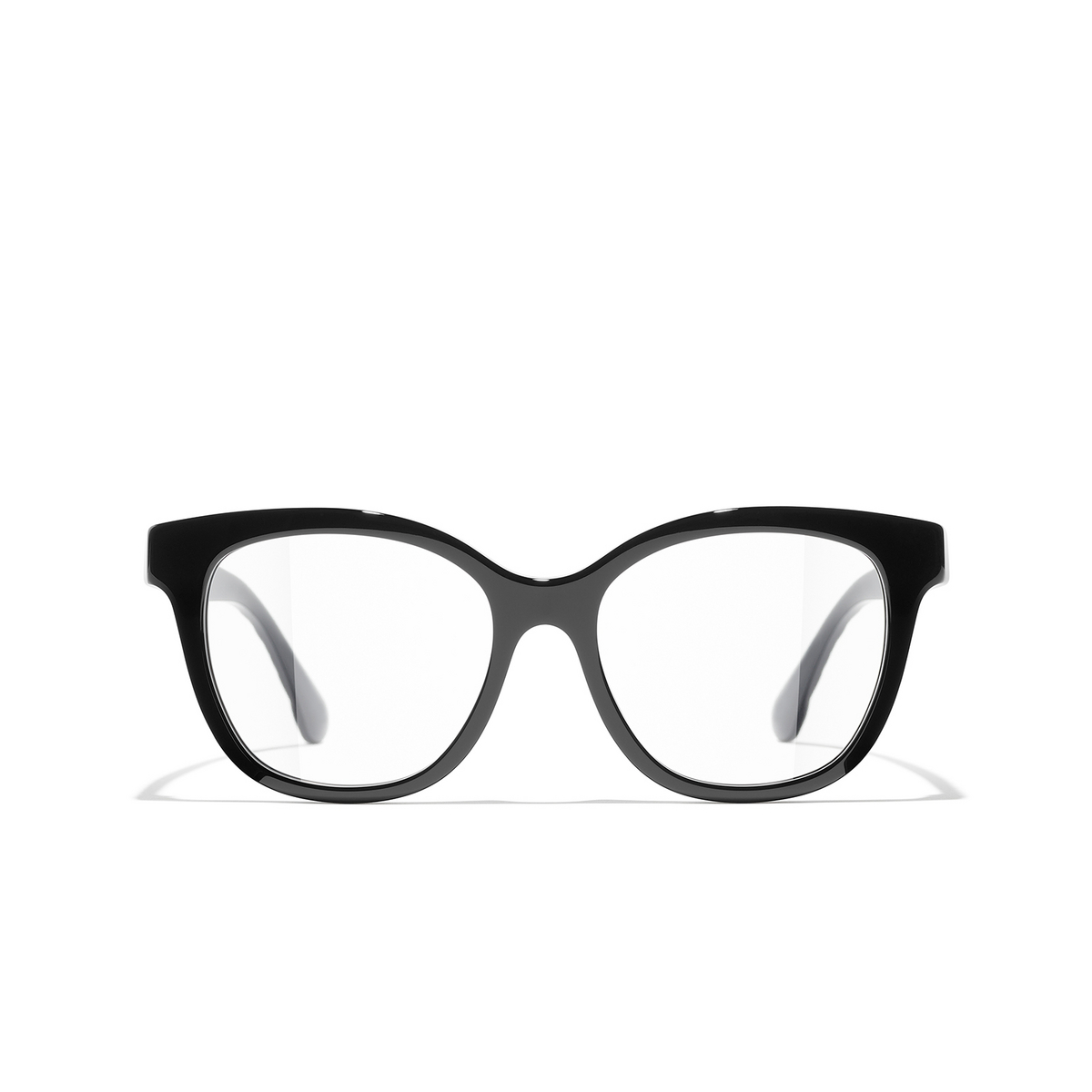 CHANEL butterfly Eyeglasses C760 Black & White - front view