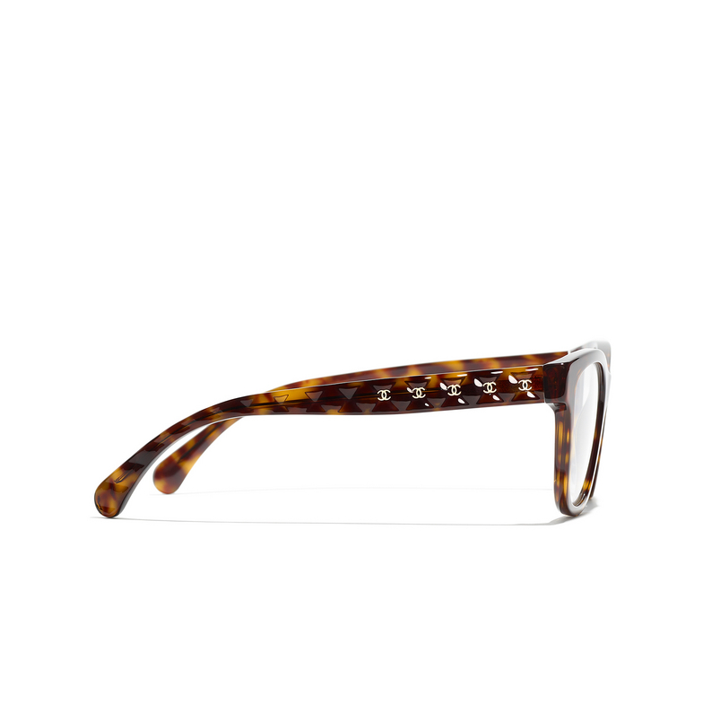 CHANEL square Eyeglasses C714 dark tortoise & gold