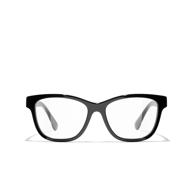 CHANEL square Eyeglasses C760 black & white