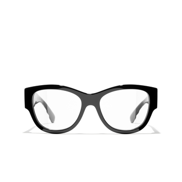 CHANEL square Eyeglasses C760 black & white - front view
