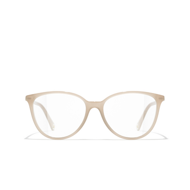 Optiques papillon CHANEL 1719 taupe & gold - Vue de face