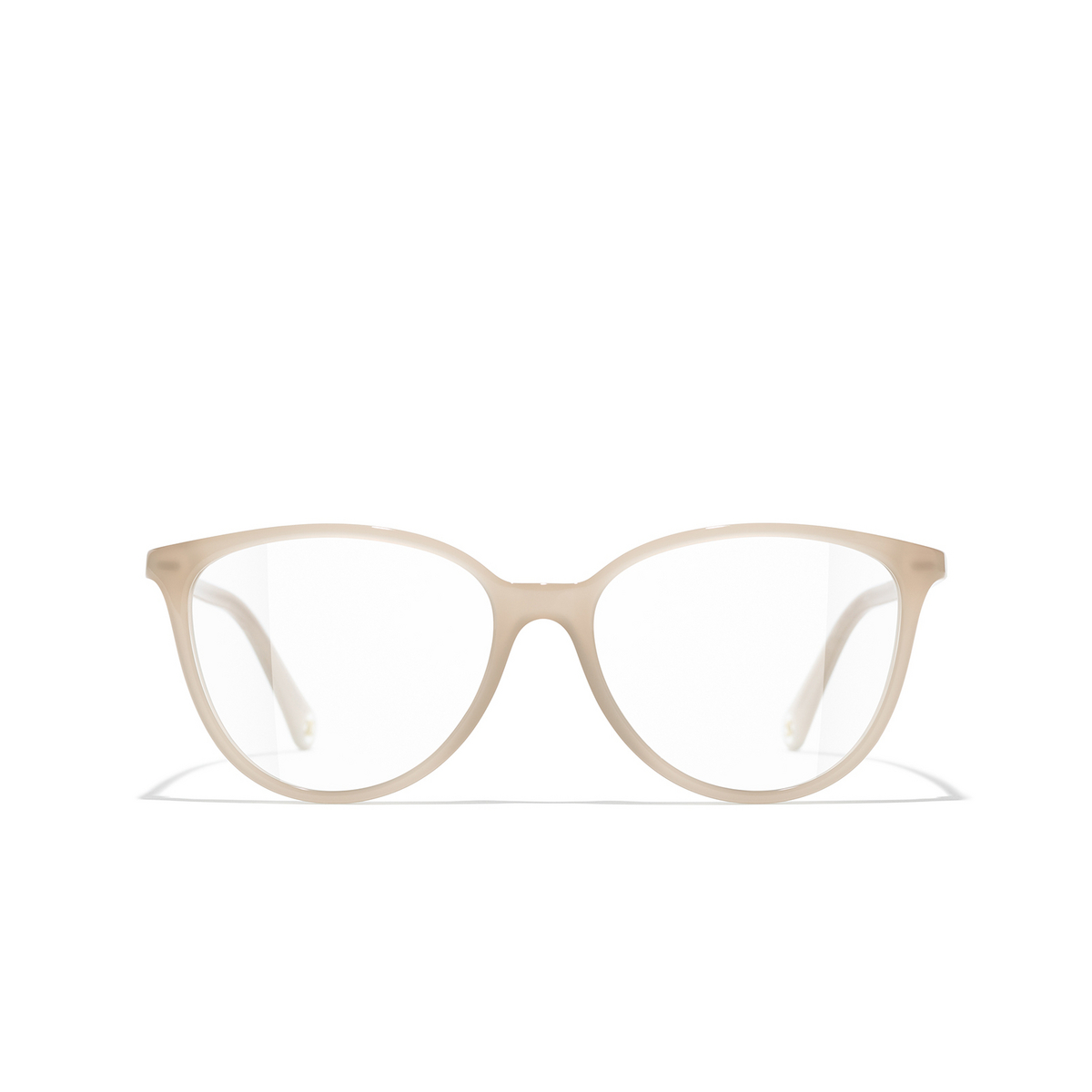 CHANEL butterfly Eyeglasses 1719 Taupe & Gold - front view
