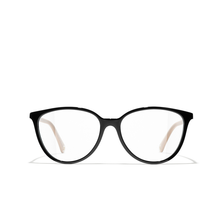 CHANEL butterfly Eyeglasses C942 black & beige