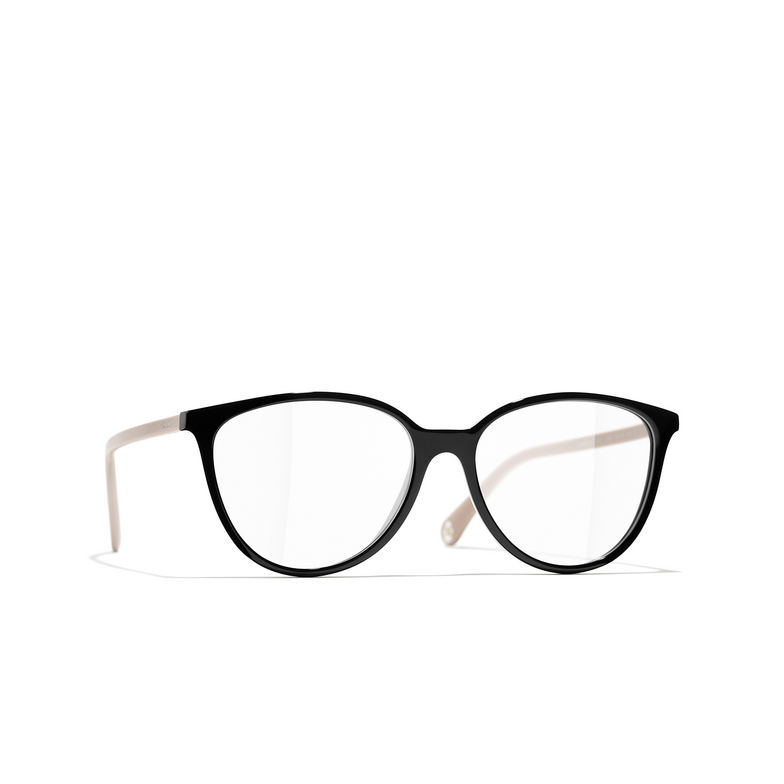 CHANEL butterfly Eyeglasses C942 black & beige