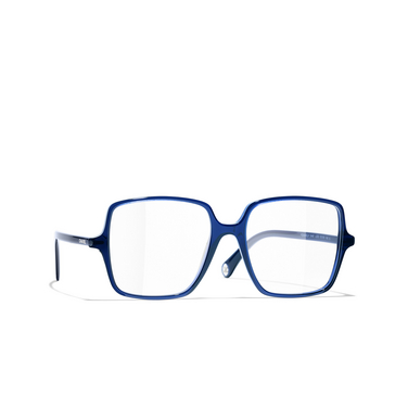 CHANEL square Eyeglasses C503 blue - three-quarters view