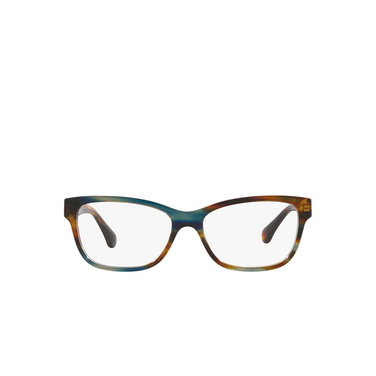 CHANEL rectangle Eyeglasses 1735 yellow tortoise & brown - front view