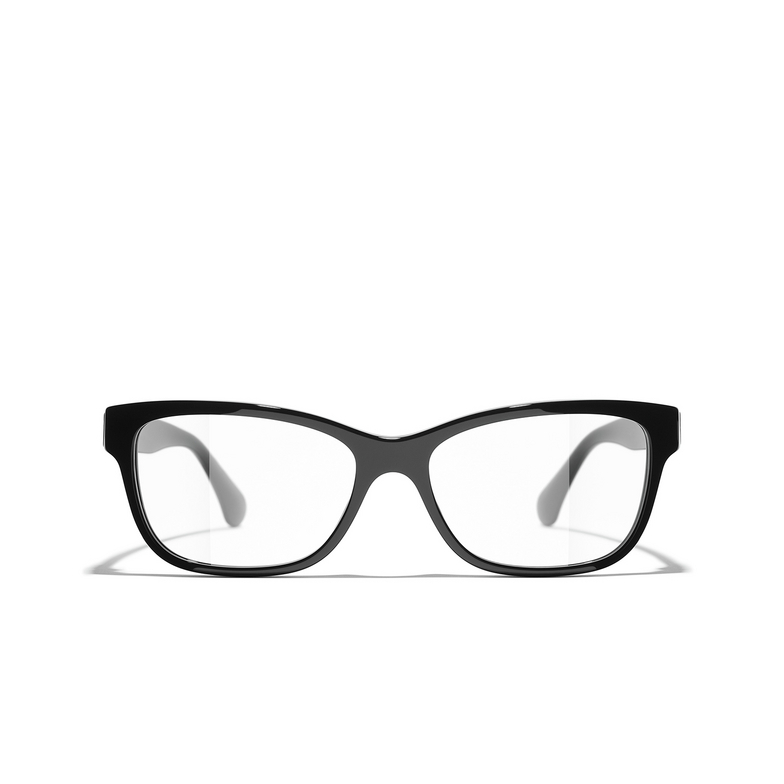 CHANEL rectangle Eyeglasses C622 black & gold