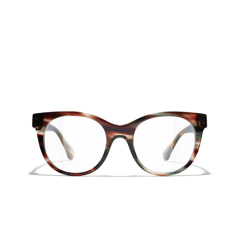 CHANEL cateye Eyeglasses 1727 brown tortoise & grey