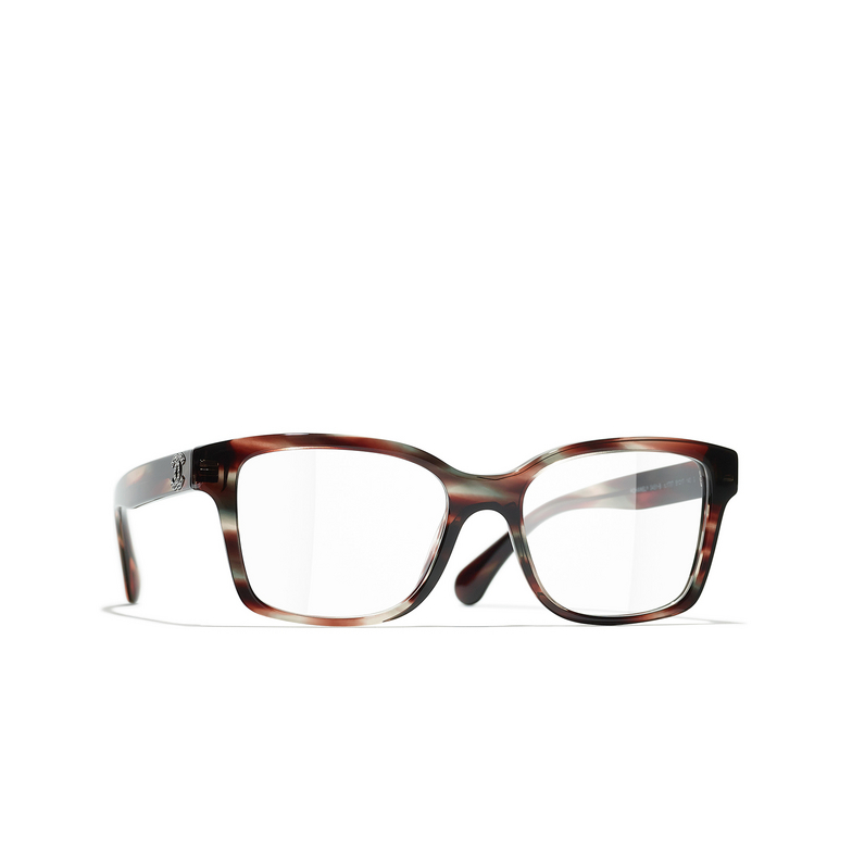 CHANEL square Eyeglasses 1727 brown tortoise & grey