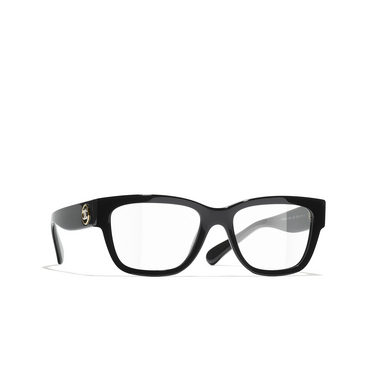 Gafas para graduar rectangulares CHANEL C622 black - Vista tres cuartos
