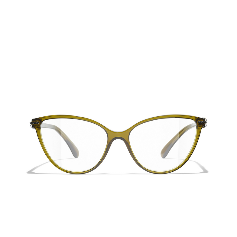 CHANEL cateye Eyeglasses 1742 khaki