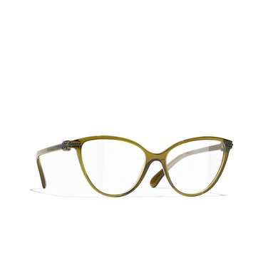 CHANEL cateye Eyeglasses 1742 khaki
