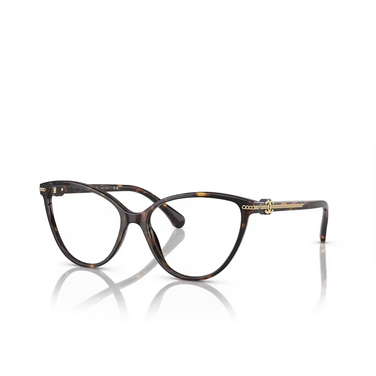 Gafas para graduar ojo de gato CHANEL C714 dark tortoise - Vista tres cuartos