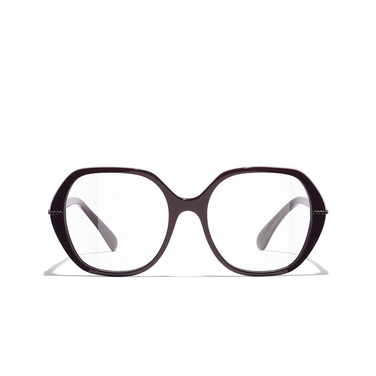 CHANEL square Eyeglasses 1461 burgundy - front view