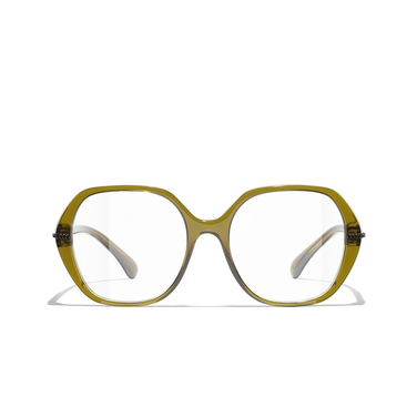 Gafas para graduar cuadradas CHANEL 1742 khaki - Vista delantera