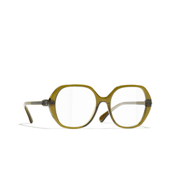 CHANEL square Eyeglasses 1742 khaki