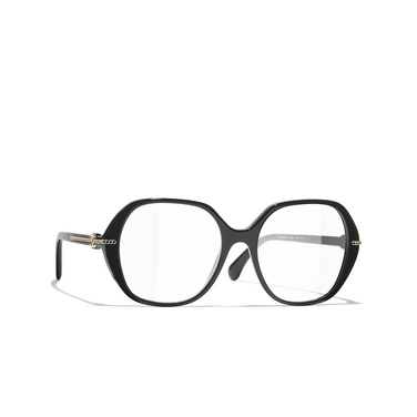 CHANEL square Eyeglasses C622 black