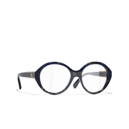 CHANEL round Eyeglasses 1666 dark green