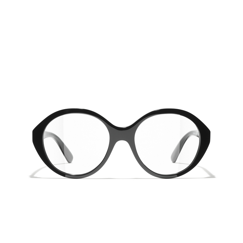 CHANEL round Eyeglasses C622 black