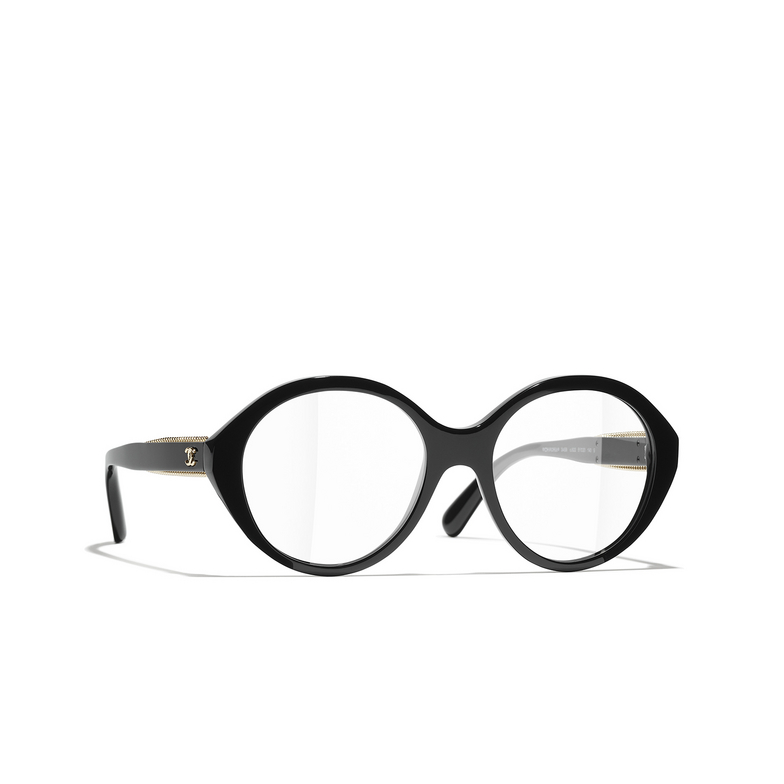 CHANEL round Eyeglasses C622 black