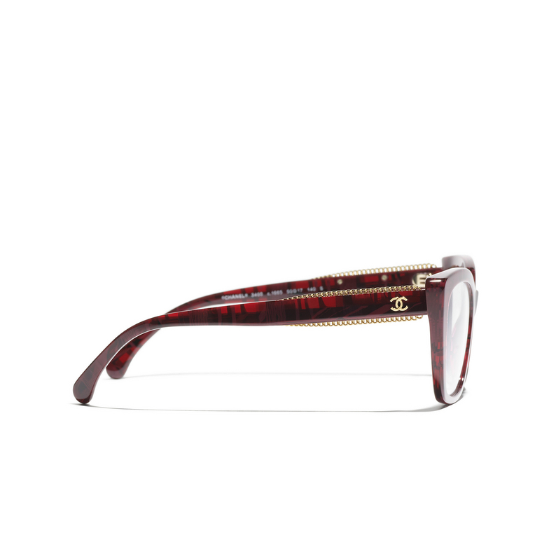 CHANEL cateye Eyeglasses 1665 red