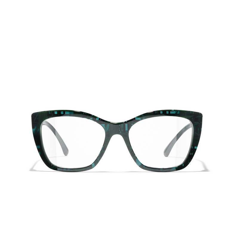 CHANEL cateye Eyeglasses 1666 dark green