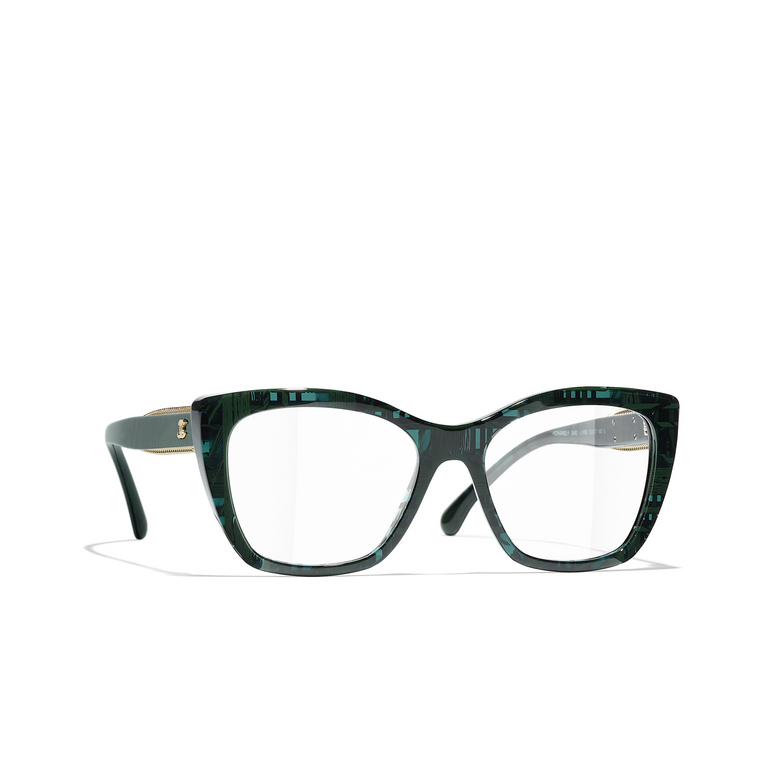 CHANEL cateye Eyeglasses 1666 dark green