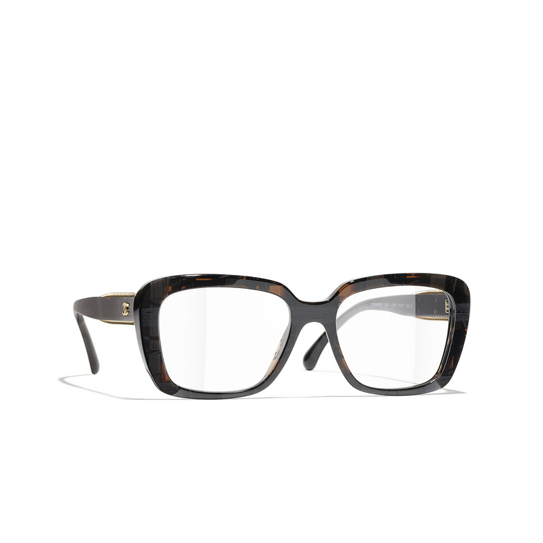 CHANEL square Eyeglasses 1667 brown