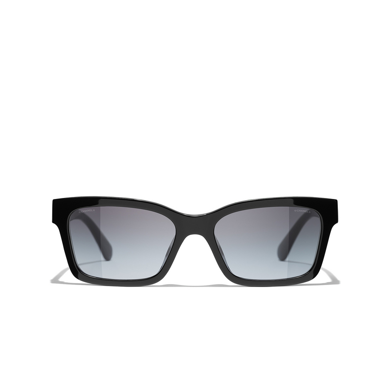CHANEL square Sunglasses 1711S4 black & pink