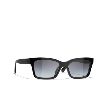 CHANEL square Sunglasses 1711S4 black & pink - three-quarters view
