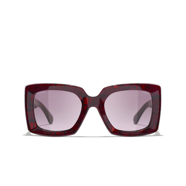 CHANEL rechteckige sonnenbrille 1665S1 red - Vorderansicht
