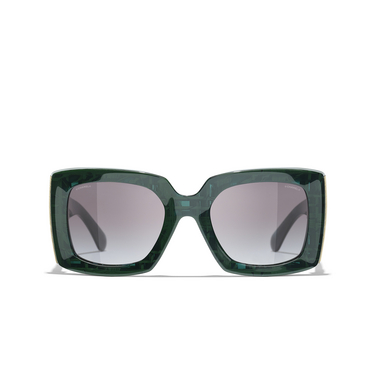 CHANEL rectangle Sunglasses 1666S6 green - front view