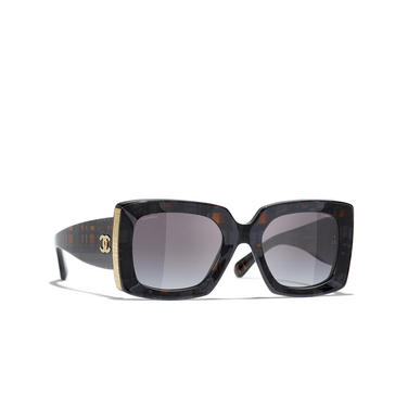 CHANEL rectangle Sunglasses 1667S6 black - three-quarters view
