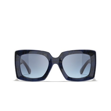 CHANEL rectangle Sunglasses 1669S2 blue - front view