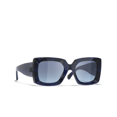 CHANEL rechteckige sonnenbrille 1669S2 blue - Dreiviertelansicht