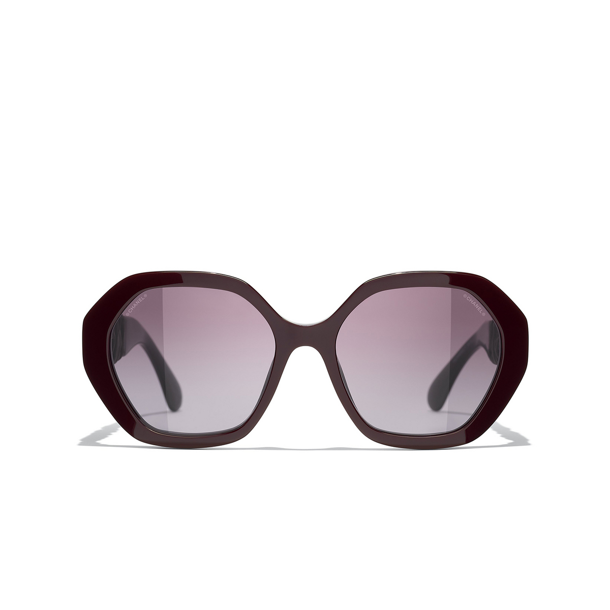 CHANEL round Sunglasses 1461S1 Burgundy - front view