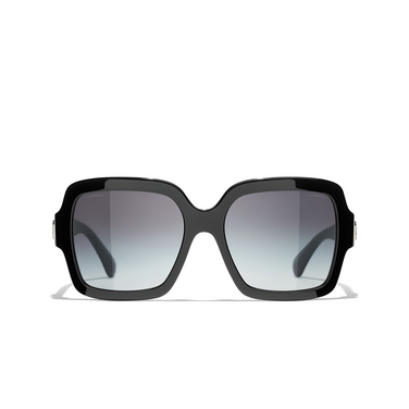 CHANEL square Sunglasses 1403S6 black - front view