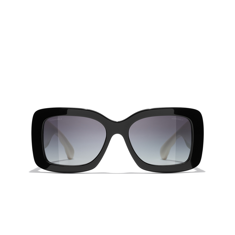 CHANEL rechteckige sonnenbrille 1656S6 black & white