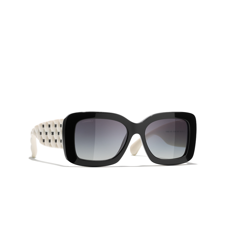 CHANEL rechteckige sonnenbrille 1656S6 black & white
