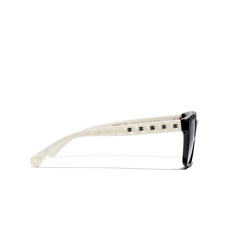 CHANEL square Sunglasses 1656S6 black & white