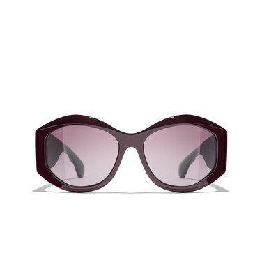 CHANEL oval Sunglasses 1461S1 burgundy - front view