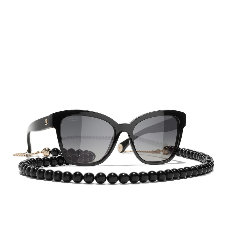 CHANEL square Sunglasses C622S8 black & gold
