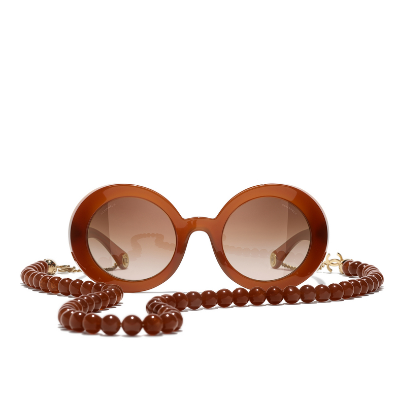 CHANEL round Sunglasses 1722S5 brown & gold
