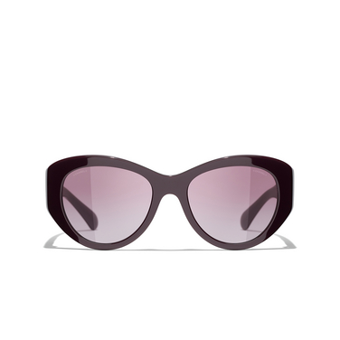CHANEL Schmetterlingsförmige sonnenbrille 1461S1 burgundy - Vorderansicht
