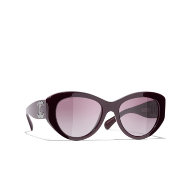CHANEL Schmetterlingsförmige sonnenbrille 1461S1 burgundy - Dreiviertelansicht