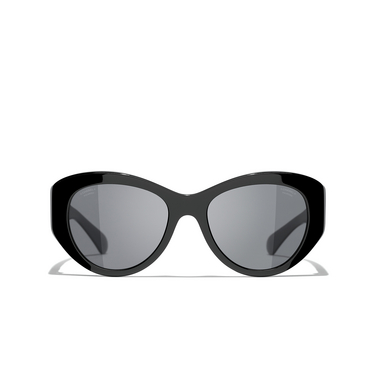 CHANEL Schmetterlingsförmige sonnenbrille C888T8 black - Vorderansicht