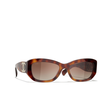 CHANEL rectangle Sunglasses 1295S9 tortoise - three-quarters view